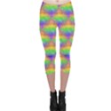 Painted Rainbow Pattern Capri Leggings  View1