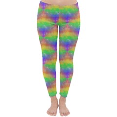 Painted Rainbow Pattern Classic Winter Leggings by Brini