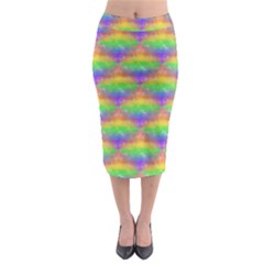 Painted Rainbow Pattern Midi Pencil Skirt by Brini