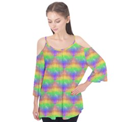 Painted Rainbow Pattern Flutter Tees