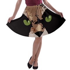 Cat  A-line Skater Skirt by Valentinaart