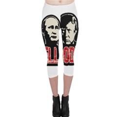 Goodfellas Putin And Trump Capri Leggings  by Valentinaart