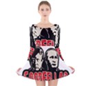 Goodfellas Putin and Trump Long Sleeve Velvet Skater Dress View1