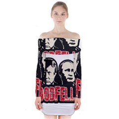 Goodfellas Putin and Trump Long Sleeve Off Shoulder Dress