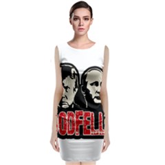 Goodfellas Putin And Trump Sleeveless Velvet Midi Dress by Valentinaart