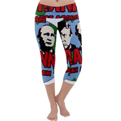 Make Tyranny Great Again Capri Yoga Leggings by Valentinaart