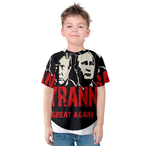 Make Tyranny Great Again Kids  Cotton Tee by Valentinaart