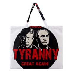 Make Tyranny Great Again Zipper Large Tote Bag by Valentinaart