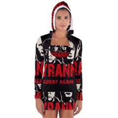 Make Tyranny Great Again Women s Long Sleeve Hooded T-shirt by Valentinaart