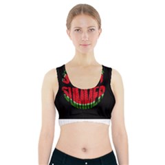 Watermelon - Sweet Summer Sports Bra With Pocket