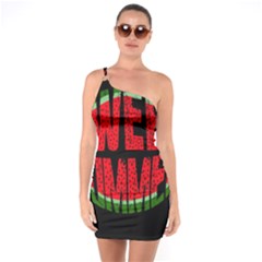 Watermelon - Sweet Summer One Soulder Bodycon Dress