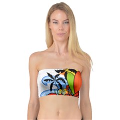 Tropical Summer Bandeau Top by Valentinaart