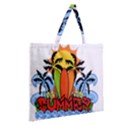 Tropical summer Zipper Large Tote Bag View2