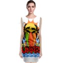 Tropical summer Sleeveless Velvet Midi Dress View1