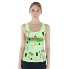 Summer Pattern Racer Back Sports Top by Valentinaart