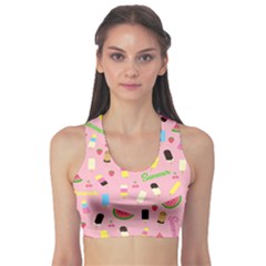 Summer Pattern Sports Bra by Valentinaart