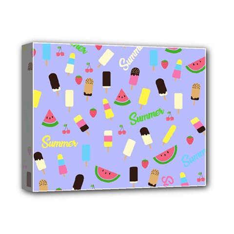 Summer pattern Deluxe Canvas 14  x 11 