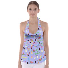 Summer pattern Babydoll Tankini Top