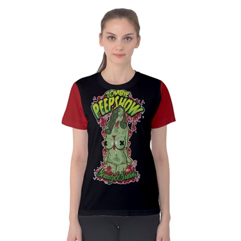 Zombie Peep Show Women s Cotton Tee by nudefoodtees