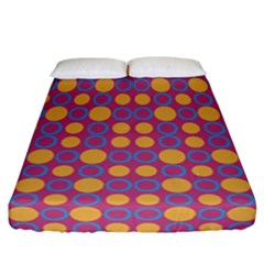 Colorful Geometric Polka Print Fitted Sheet (california King Size) by dflcprints