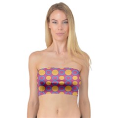 Colorful Geometric Polka Print Bandeau Top by dflcprintsclothing