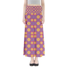 Colorful Geometric Polka Print Maxi Skirts by dflcprintsclothing