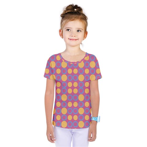 Colorful Geometric Polka Print Kids  One Piece Tee by dflcprintsclothing