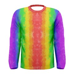 Striped Painted Rainbow Men s Long Sleeve Tee by Brini