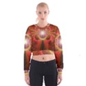 Liquid Sunset, A Beautiful Fractal Burst Of Fiery Colors Cropped Sweatshirt View1