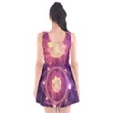 A Gold And Royal Purple Fractal Map Of The Stars Scoop Neck Skater Dress View2