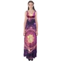 A Gold And Royal Purple Fractal Map Of The Stars Empire Waist Maxi Dress View1