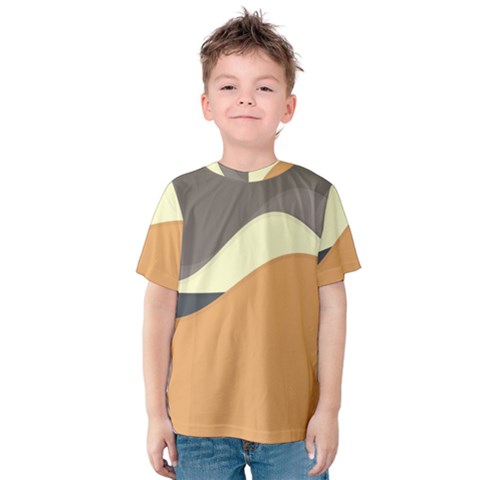 Wave Chevron Waves Material Kids  Cotton Tee by Mariart