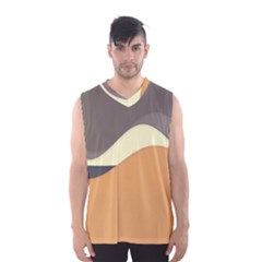 Wave Chevron Waves Material Men s Basketball Tank Top