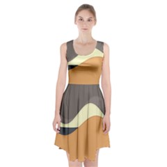 Wave Chevron Waves Material Racerback Midi Dress by Mariart