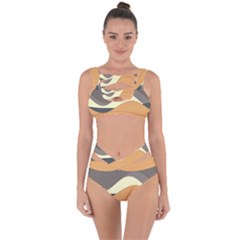 Wave Chevron Waves Material Bandaged Up Bikini Set 