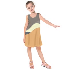 Wave Chevron Waves Material Kids  Sleeveless Dress by Mariart