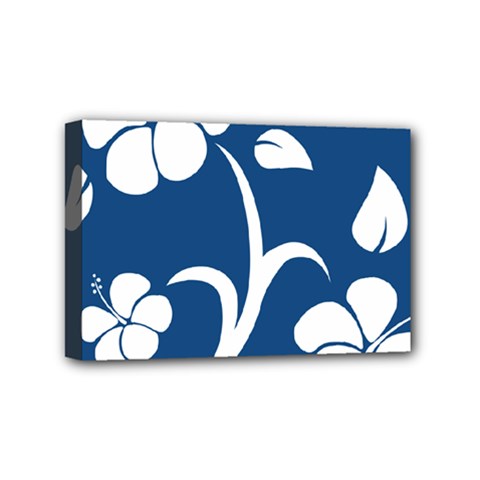 Blue Hawaiian Flower Floral Mini Canvas 6  X 4  by Mariart