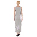 Butterfly Silhouette Organic Prints Linen Metallic Synthetic Wall Pink Fitted Maxi Dress View2