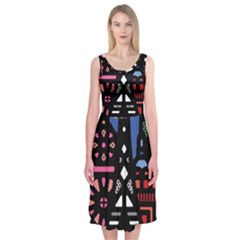 7 Wonders World Midi Sleeveless Dress by Mariart