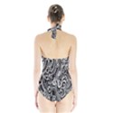 Black White Shape Halter Swimsuit View2