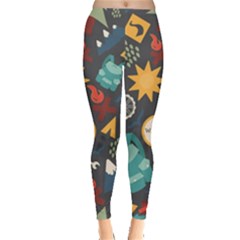 Compass Cypress Chair Arrow Wheel Star Mountain Leggings  by Mariart