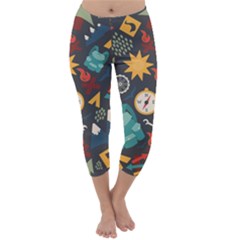 Compass Cypress Chair Arrow Wheel Star Mountain Capri Winter Leggings  by Mariart