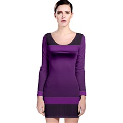 Board Purple Line Long Sleeve Velvet Bodycon Dress by Mariart