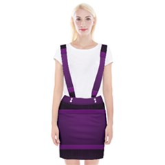 Board Purple Line Braces Suspender Skirt by Mariart