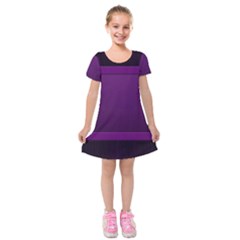 Board Purple Line Kids  Short Sleeve Velvet Dress by Mariart