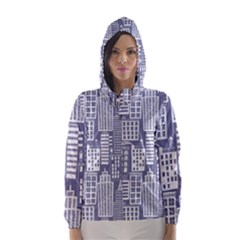 Building Citi Town Cityscape Hooded Wind Breaker (women)