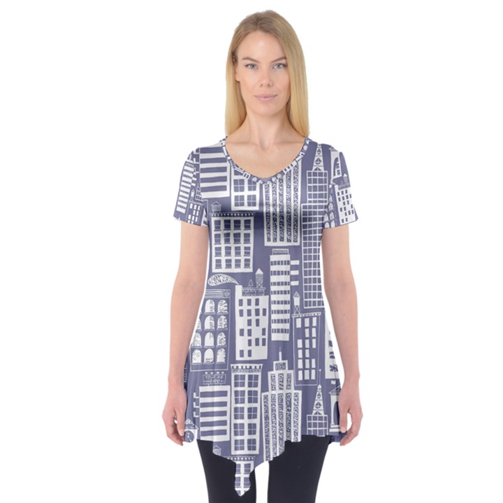 Building Citi Town Cityscape Short Sleeve Tunic 