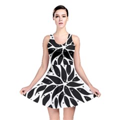 Flower Fish Black Swim Reversible Skater Dress by Mariart