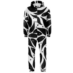 Flower Fish Black Swim Hooded Jumpsuit (men)  by Mariart