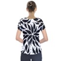 Flower Fish Black Swim Short Sleeve Front Detail Top View2